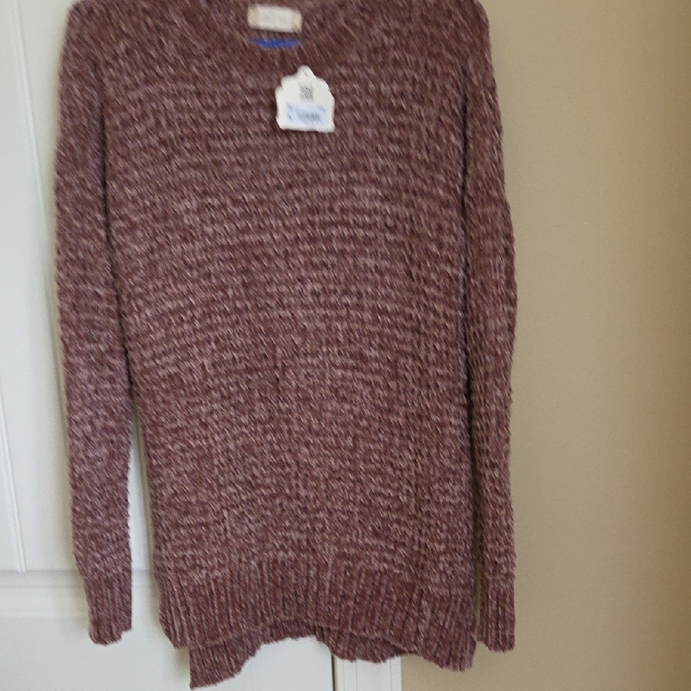 Altar'd State Brown Crew Neck Sweaterĺ